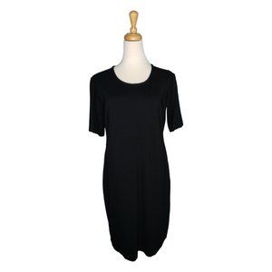 Jockey Person to Person Ponte Knit Short Sleeve Zip Back Dress Size M